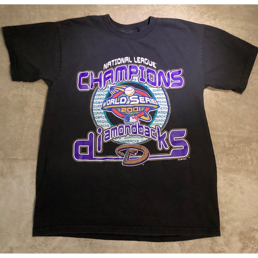 Diamondbacks T-Shirt National League Champions‎ World Series 2001 Men's Medium